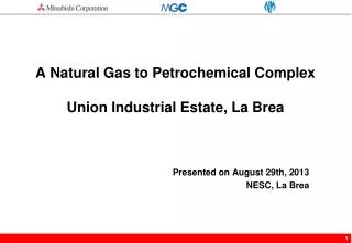 A Natural Gas to Petrochemical Complex Union Industrial Estate, La Brea