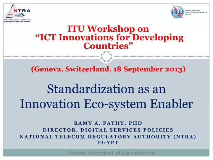 standardization as an innovation eco system enabler