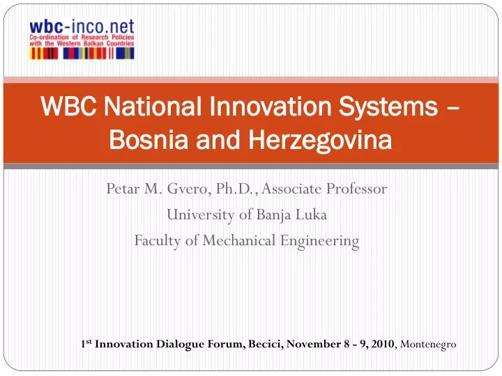 wbc national innovation systems bosnia and herzegovina