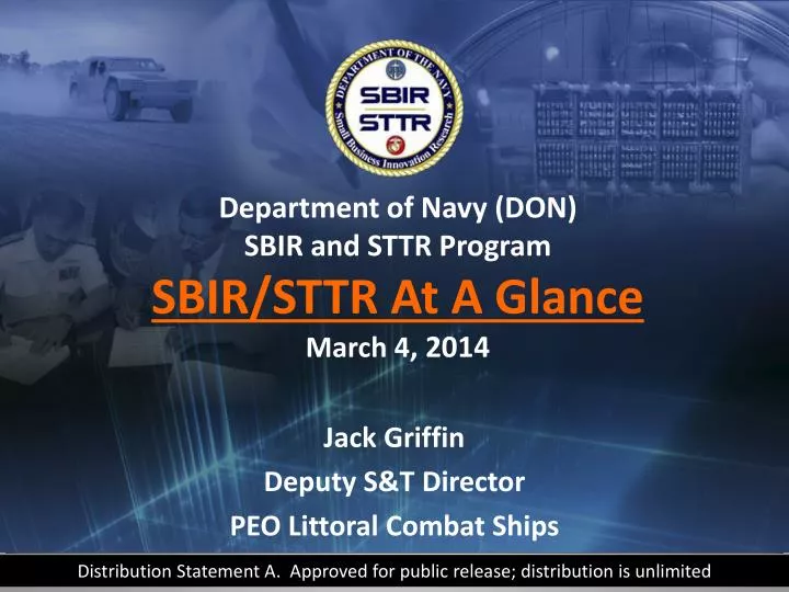 department of navy don sbir and sttr program sbir sttr at a glance march 4 2014