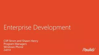 Enterprise Development