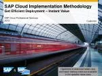 SAP Cloud Implementation Methodology Get Efficient Deployment – Instant Value - slide 1