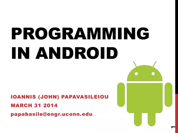 programming in android