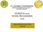 HORIZON 2020 WORK PROGRAMME 201 5 - slide 1