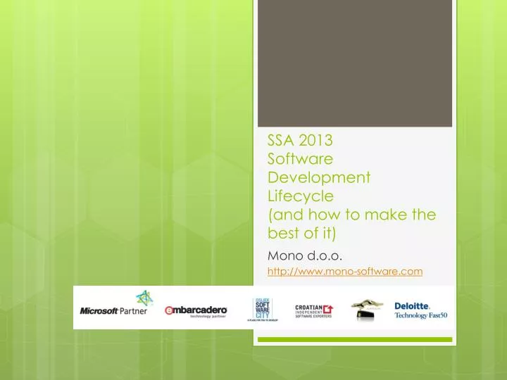 ssa 2013 software development lifecycle and how to make the best of it