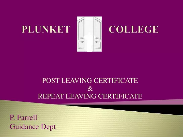 plunket college