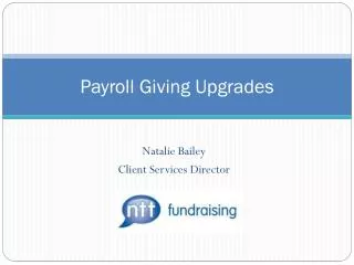 payroll giving upgrades