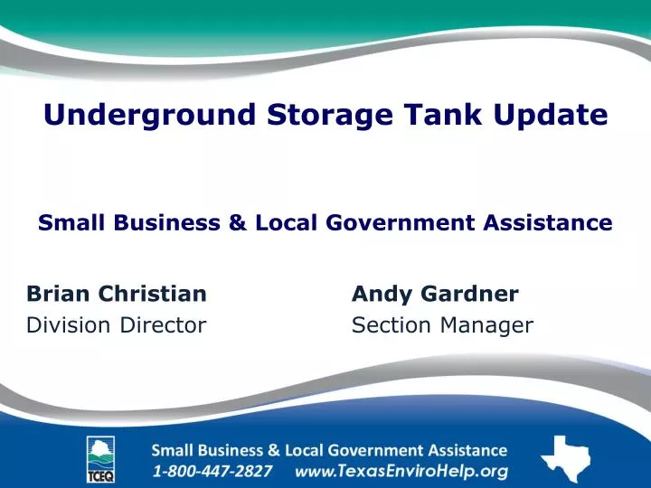 underground storage tank update small business local government assistance