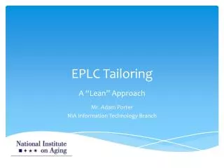 EPLC Tailoring