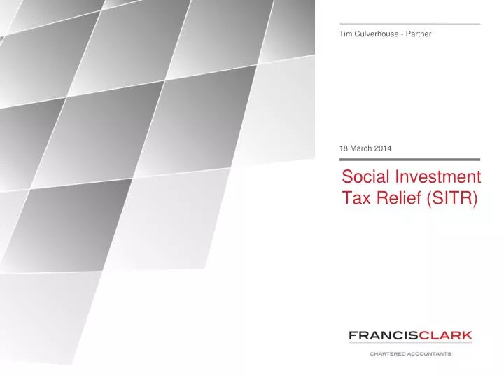 social investment tax relief sitr
