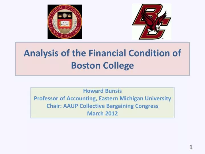 analysis of the financial condition of boston college