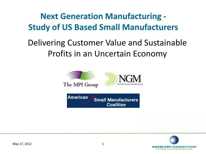 next generation manufacturing study of us based small manufacturers