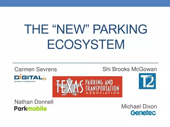 the new parking ecosystem