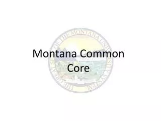 Montana Common Core