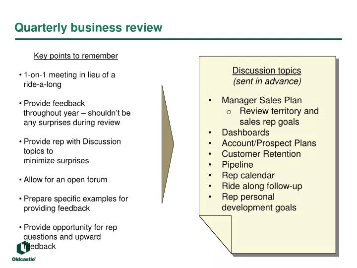 quarterly business review