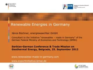 Renewable Energies in Germany