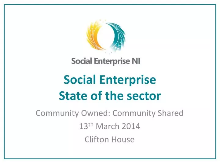 social enterprise state of the sector