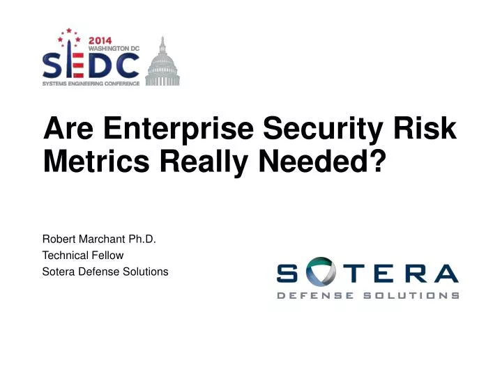 are enterprise security risk metrics really needed