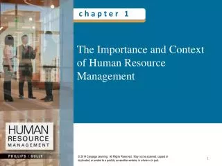 The Importance and Context of Human Resource Management