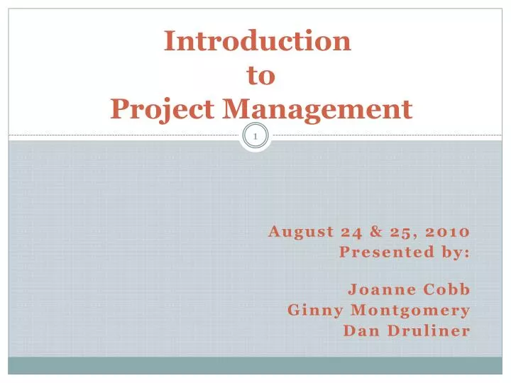 introduction to project management