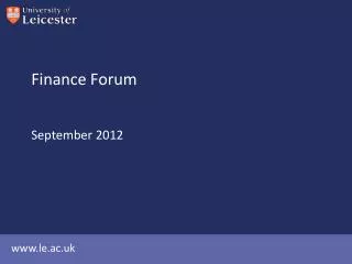 Finance Forum