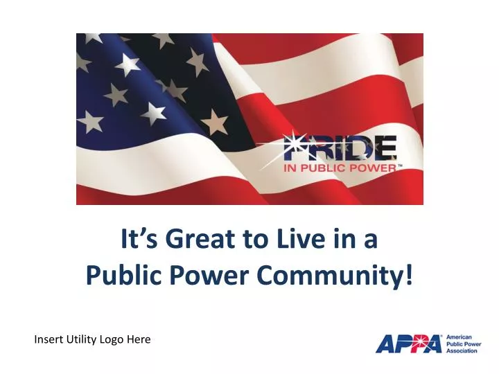 it s great to live in a public power community