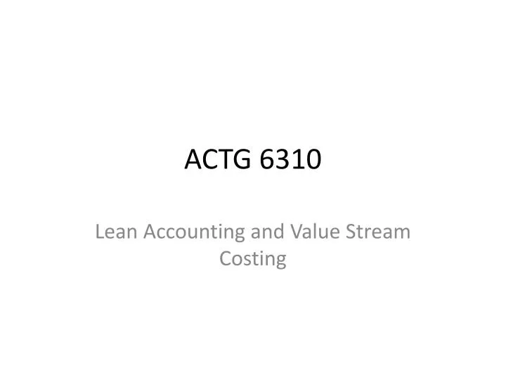 actg 6310