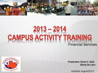 2013 – 2014 Campus activity Training