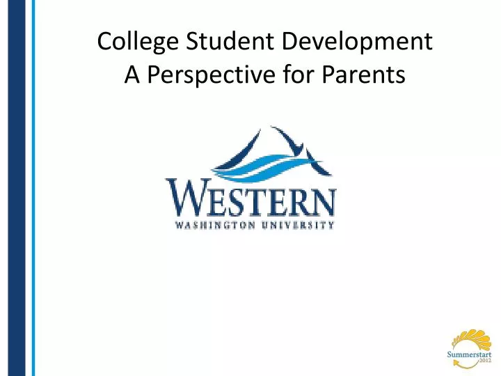college student development a perspective for parents