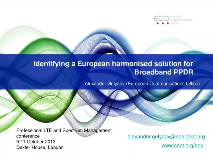 identifying a european harmonised solution for broadband ppdr