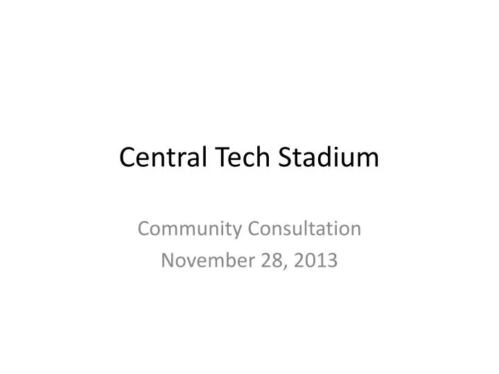 central tech stadium