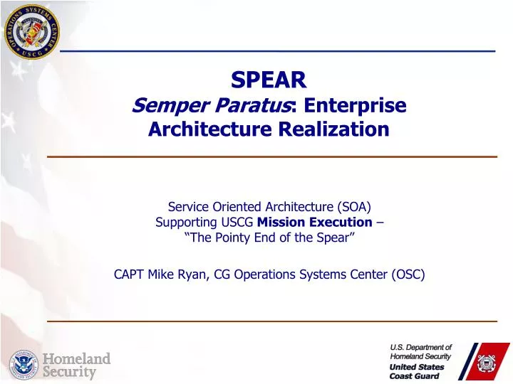 spear semper paratus enterprise architecture realization