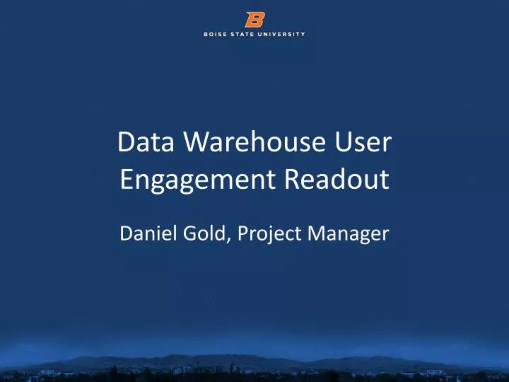 data warehouse user engagement readout