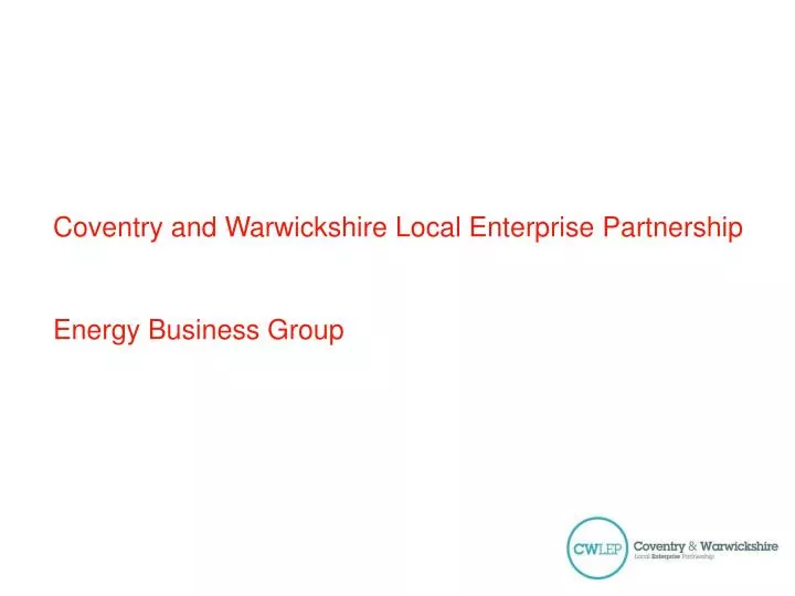 coventry and warwickshire local enterprise partnership energy business group