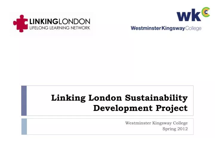 linking london sustainability development project