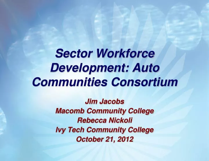 sector workforce development auto communities consortium