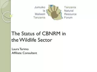 The Status of CBNRM in the Wildlife Sector