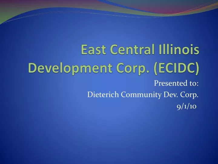 east central illinois development corp ecidc