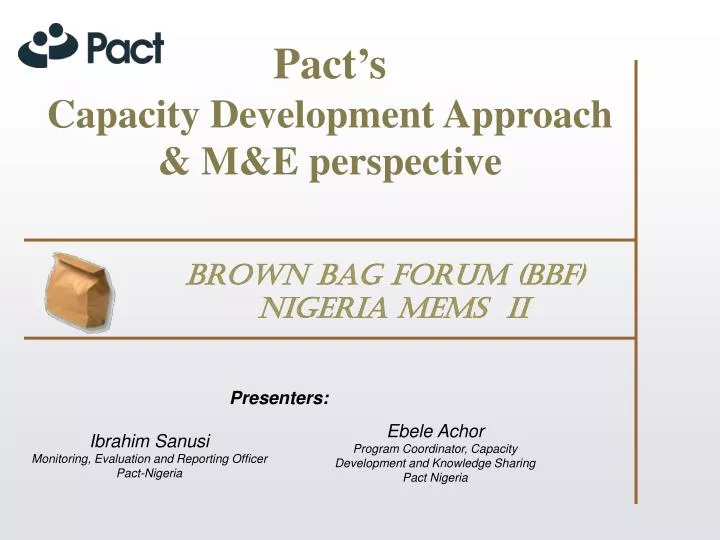 pact s capacity development approach m e perspective
