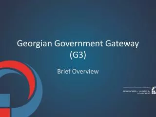 Georgian Government Gateway (G3)