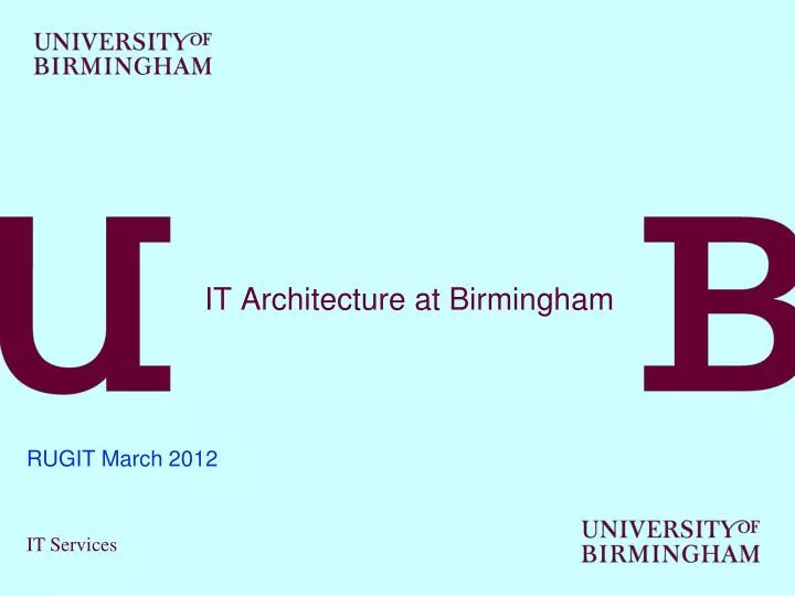 it architecture at birmingham