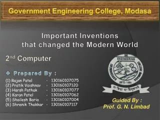 Government Engineering College, Modasa