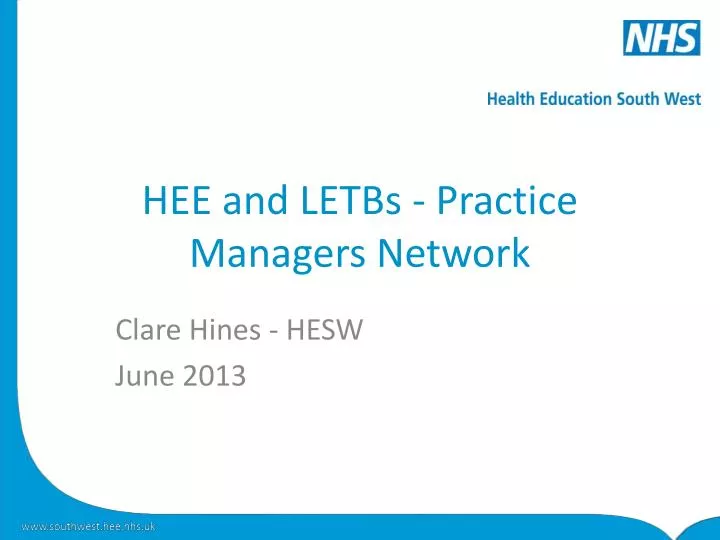hee and letbs practice managers network