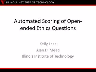 Automated Scoring of Open-ended Ethics Questions