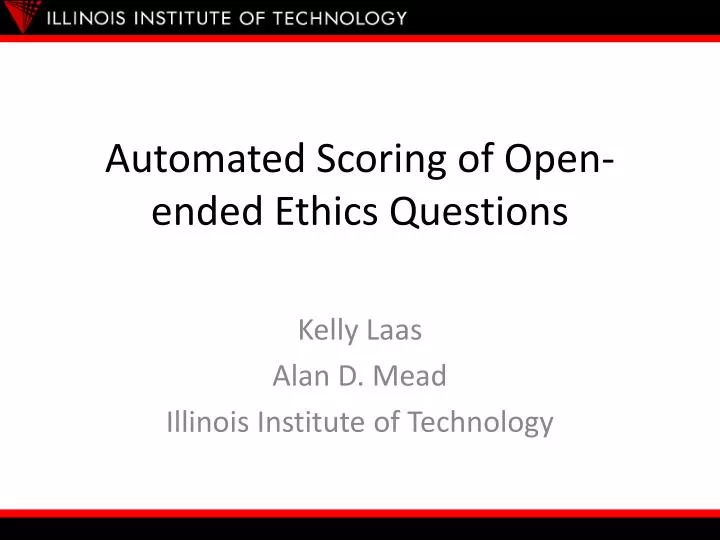 automated scoring of open ended ethics questions