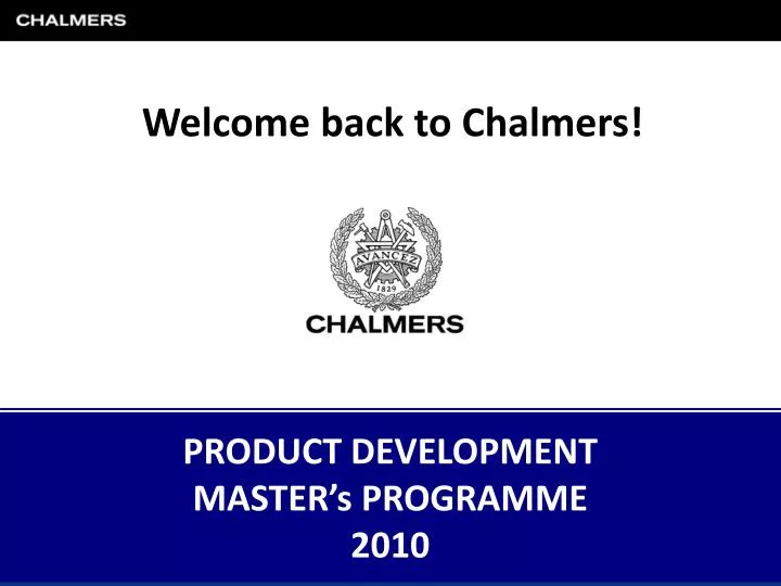 product development master s programme 2010