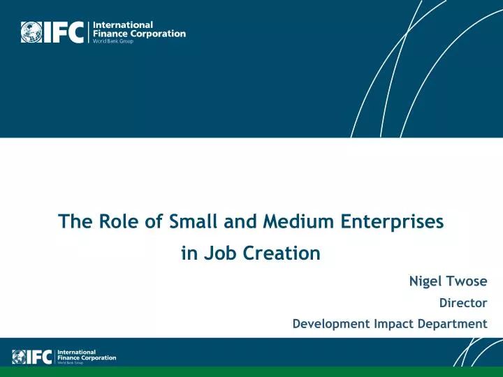 the role of small and medium enterprises in job creation