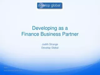 Developing as a Finance Business Partner