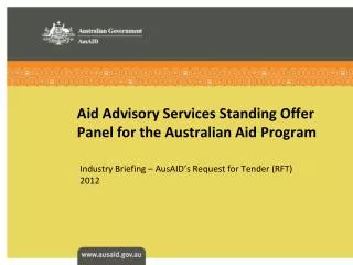 Aid Advisory Services Standing Offer Panel for the Australian Aid Program