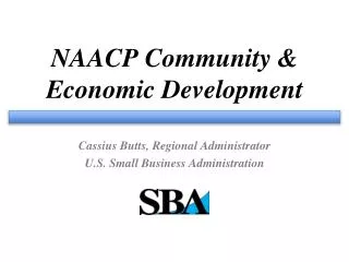 NAACP Community &amp; Economic Development